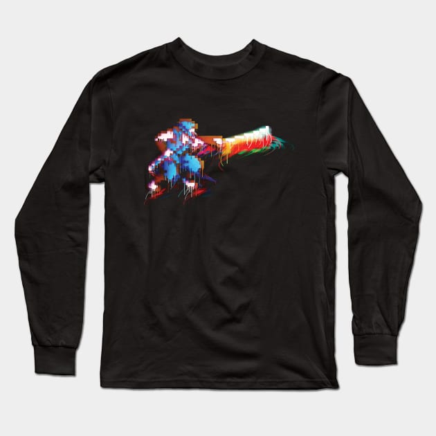 Ninja Gaiden Acid Glitch Long Sleeve T-Shirt by BlackCollarPolitics